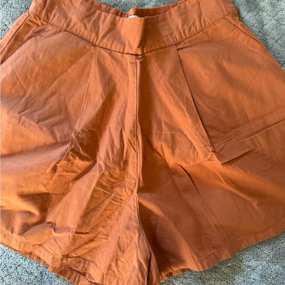 High-Waist Orange Women’s shorts